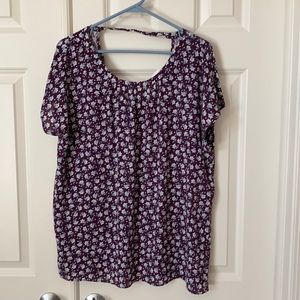 Women’s LOFT Blue and Purple Shirt